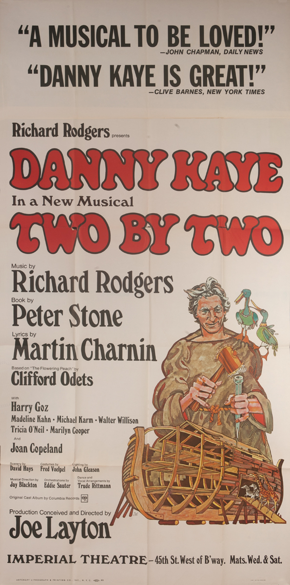 Two by Two Original Broadway Three Sheet Poster
