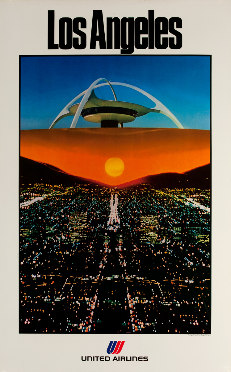  Los Angeles United Airlines, Original LAX Poster