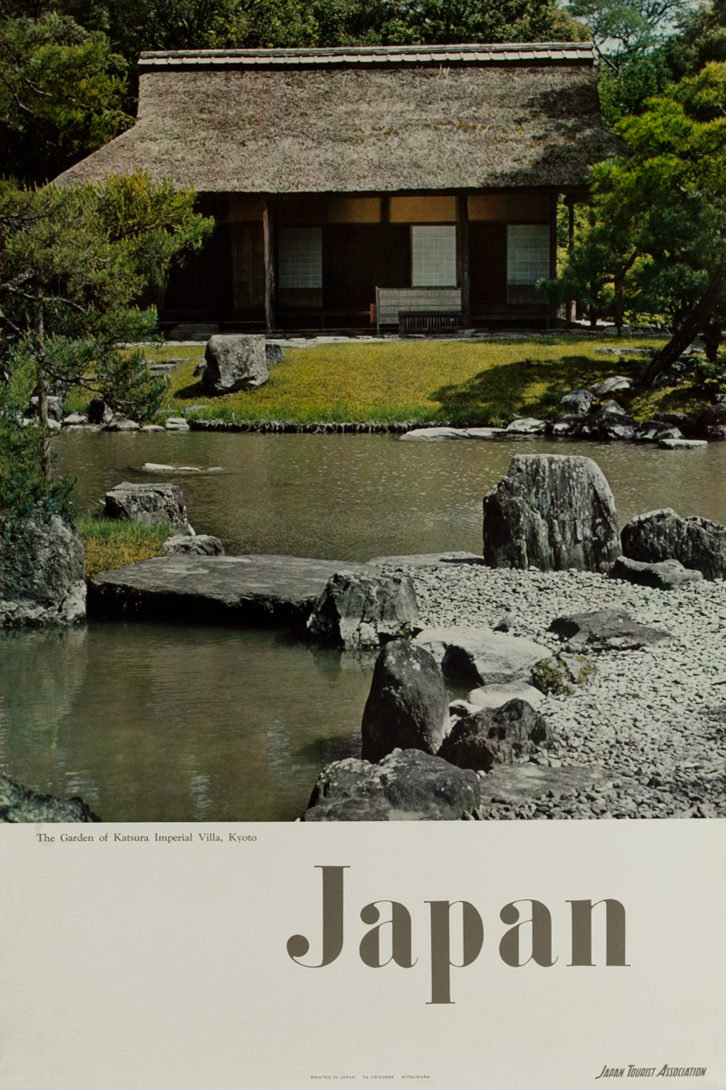 Japan, The Garden of Katsura Imperial Villa, Kyoto, Original Travle Poster