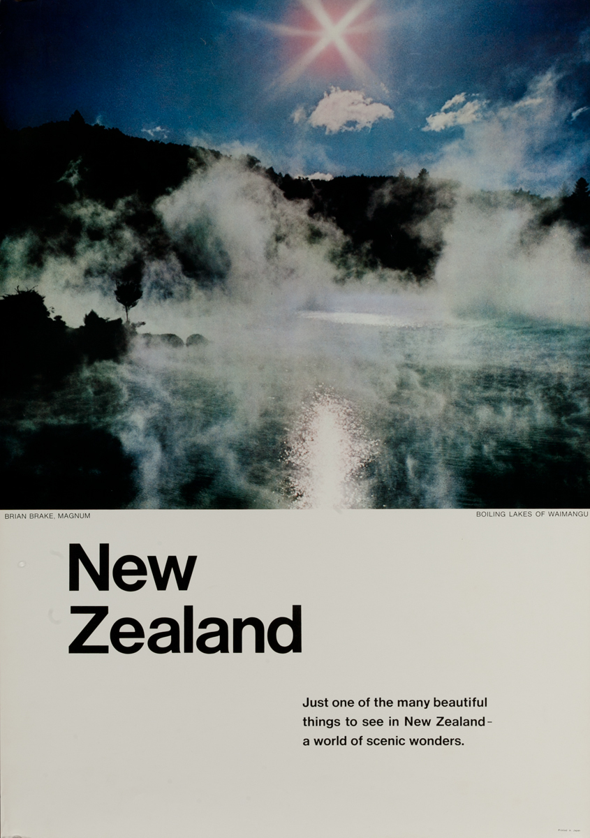New Zealand Lake Wainmangu Original Travel Posters