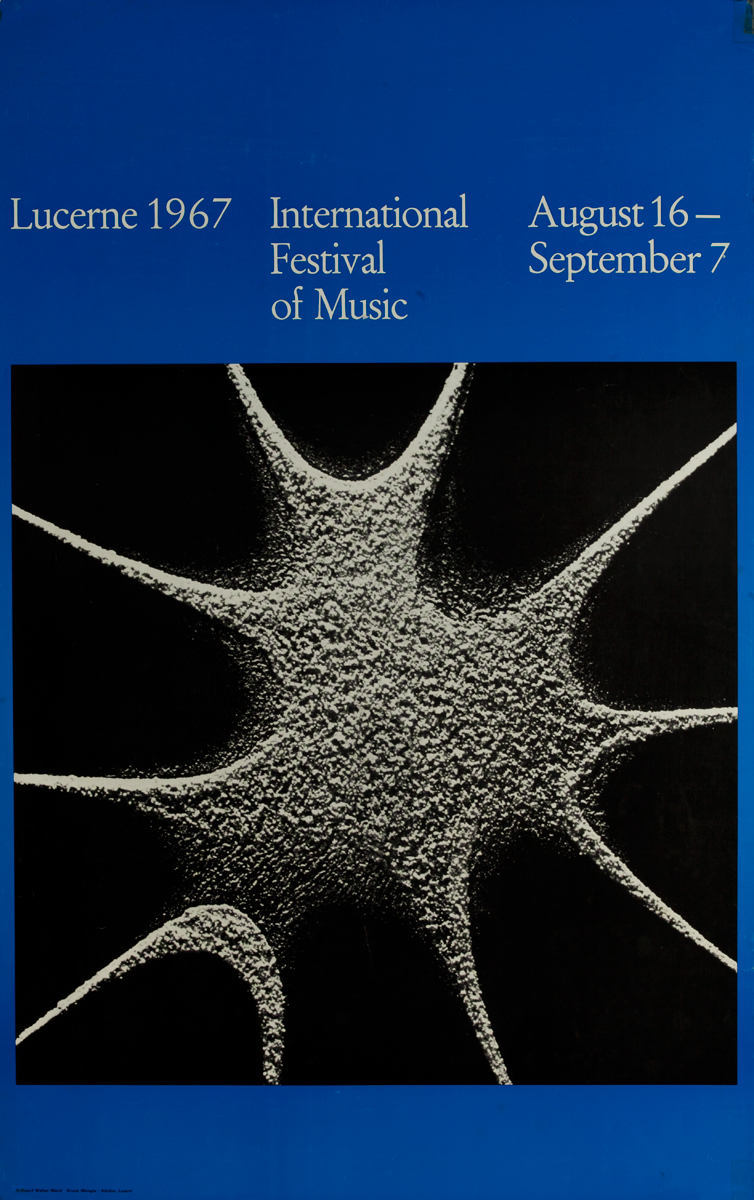Lucerne 1967 International Festival of Music, Original Swiss Travel Poster