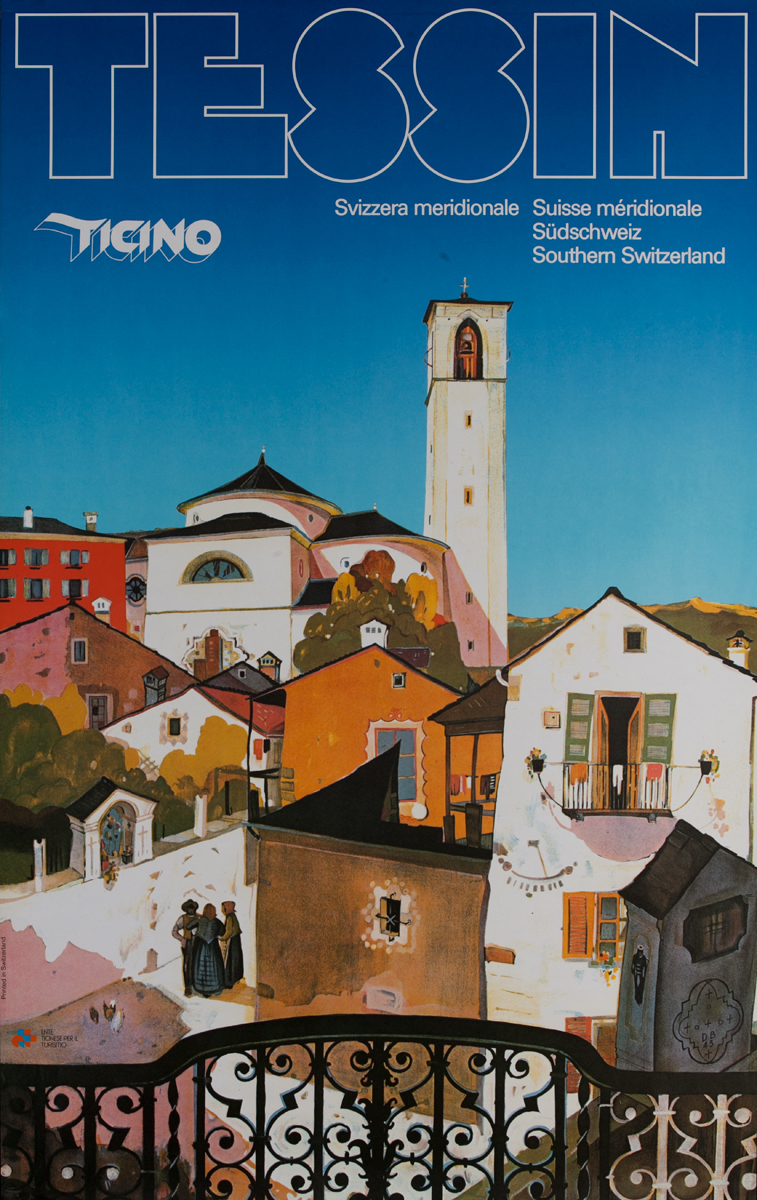 Tessin Ticono Original Swiss Travel Poster