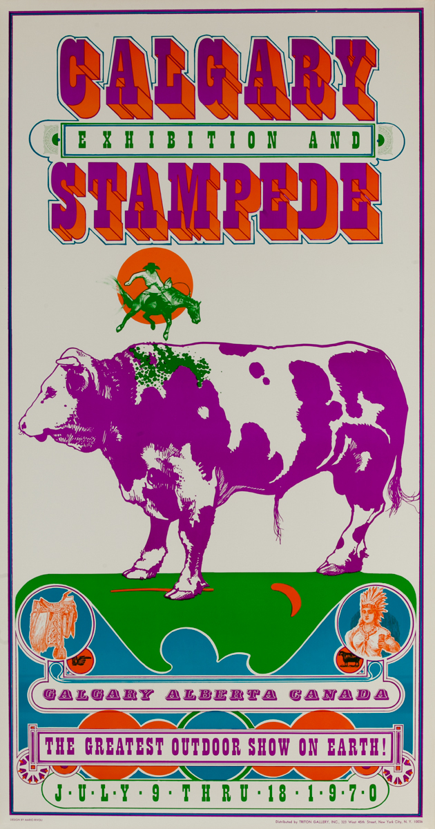 Calgary Exhibition and Stampede, 1970, Original Travel Poster