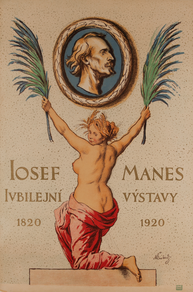 Josef Manes 100th Anniversary of Birth, Original Czech Poster