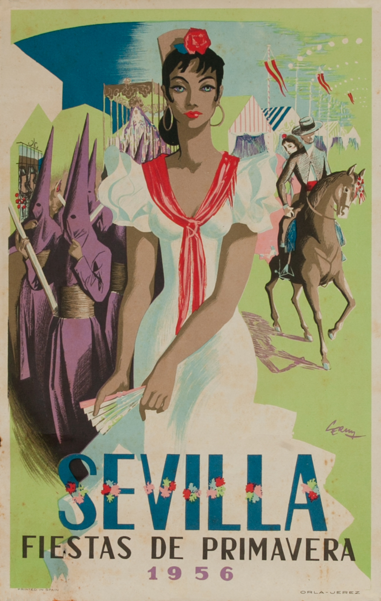 Sevilla Fiestas de Primavera, Original Travel Poster