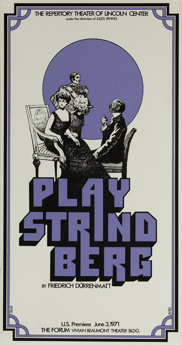 Play Strindberg, Original Repertory Theater of Lincoln Center Poster