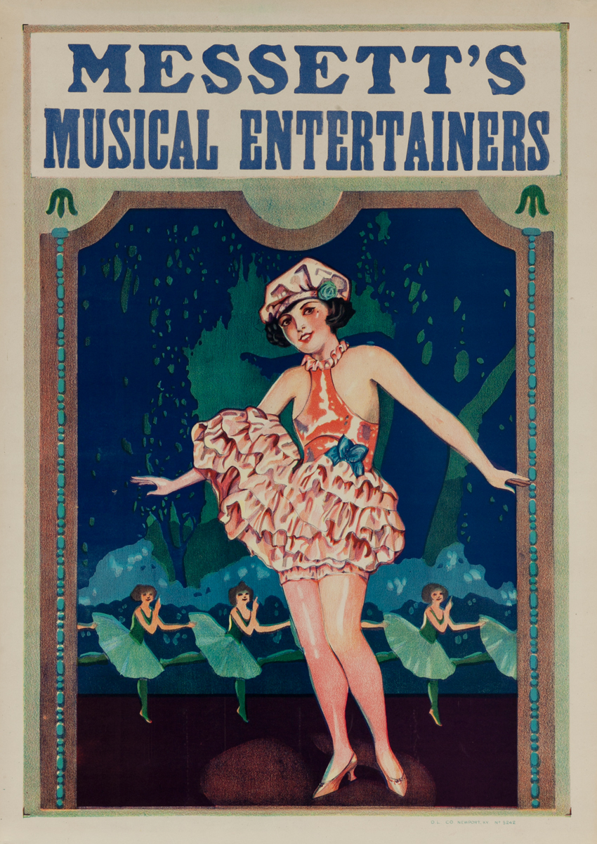 Messett's Musical Entertainers Original American Theater Poster