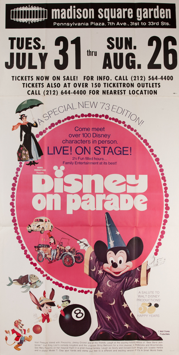 Disney on Parade, Original 3 Sheet Theatre Poster
