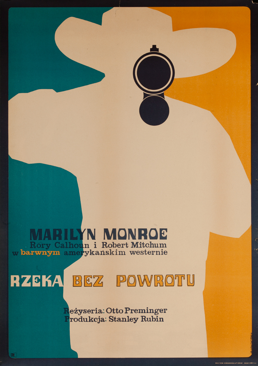 Rzeka Bez Powrotu, River Of No Return, Original Polish Movie Poster