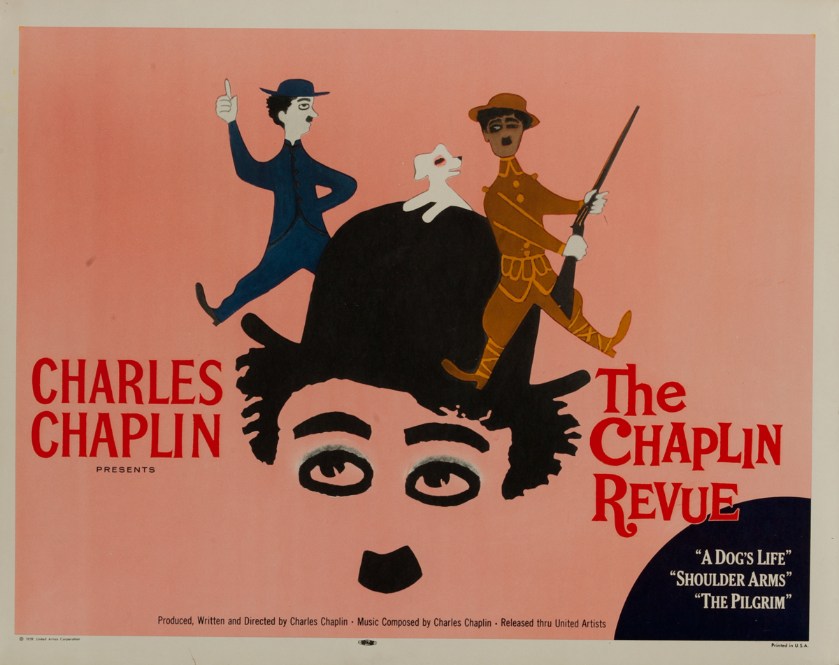 The Chaplin Revue, R59, Original Movie Poster (pink)