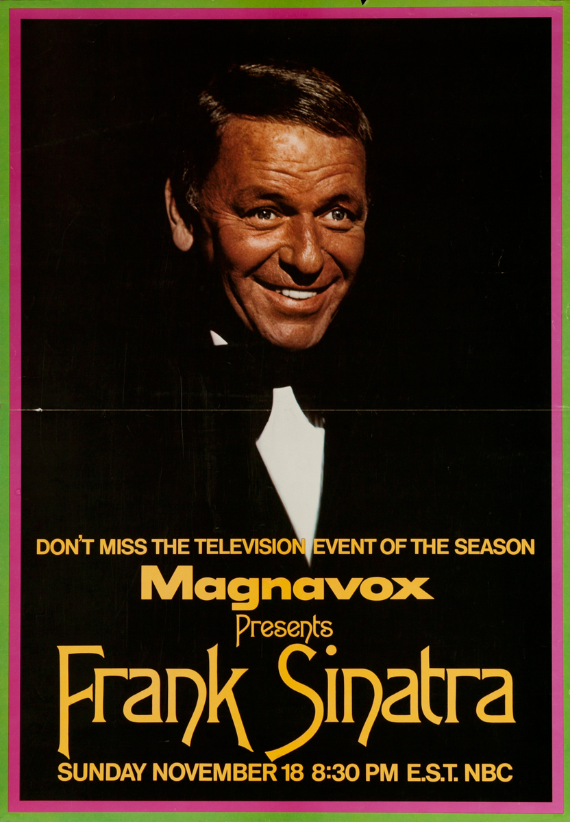 Magnavox Presents Frank Sinatra, Original NBC Television Poster 
