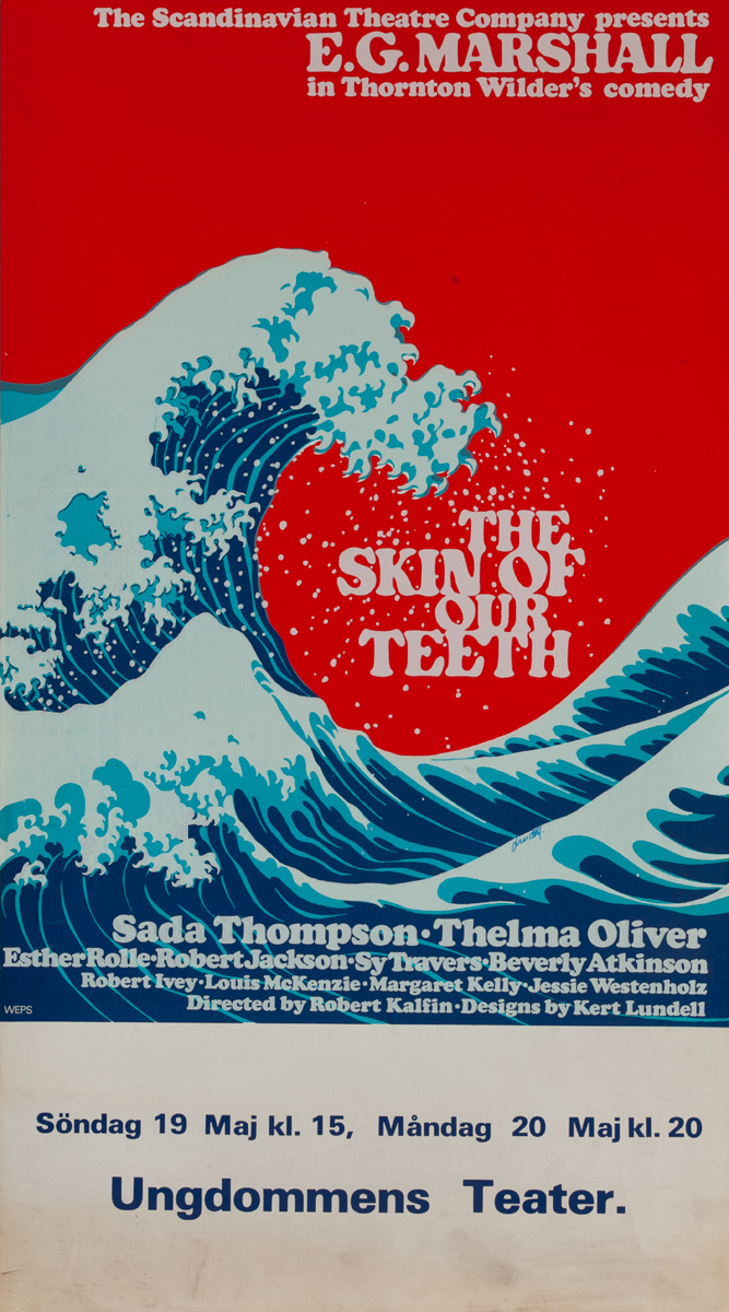 Thorton WIlder's The Skin of Our Teeth, Original Scandinavian Theatre Company Poster