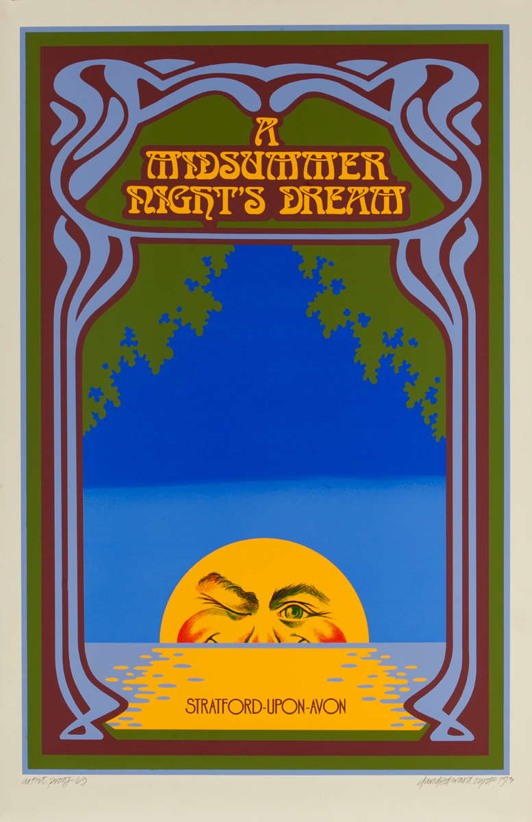 A Midsummer Night's Dream,  Stratford Upon Avon Theater Poster