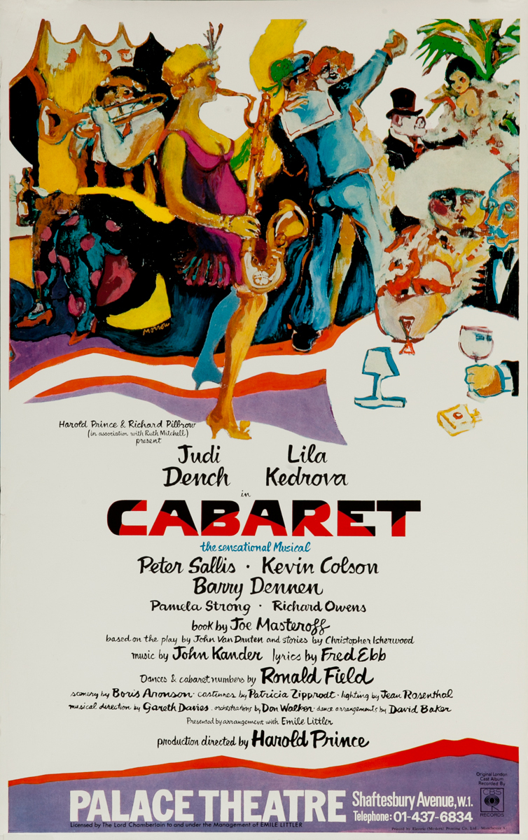 Cabaret Palace Theatre British Theatre Poster