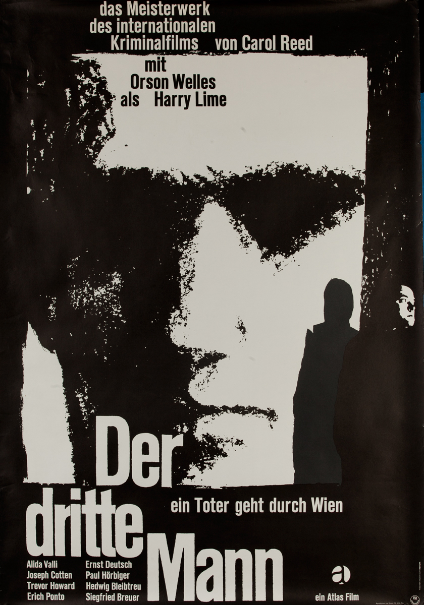 Der Dritte Mann, The Third Man, German Release Movie Poster