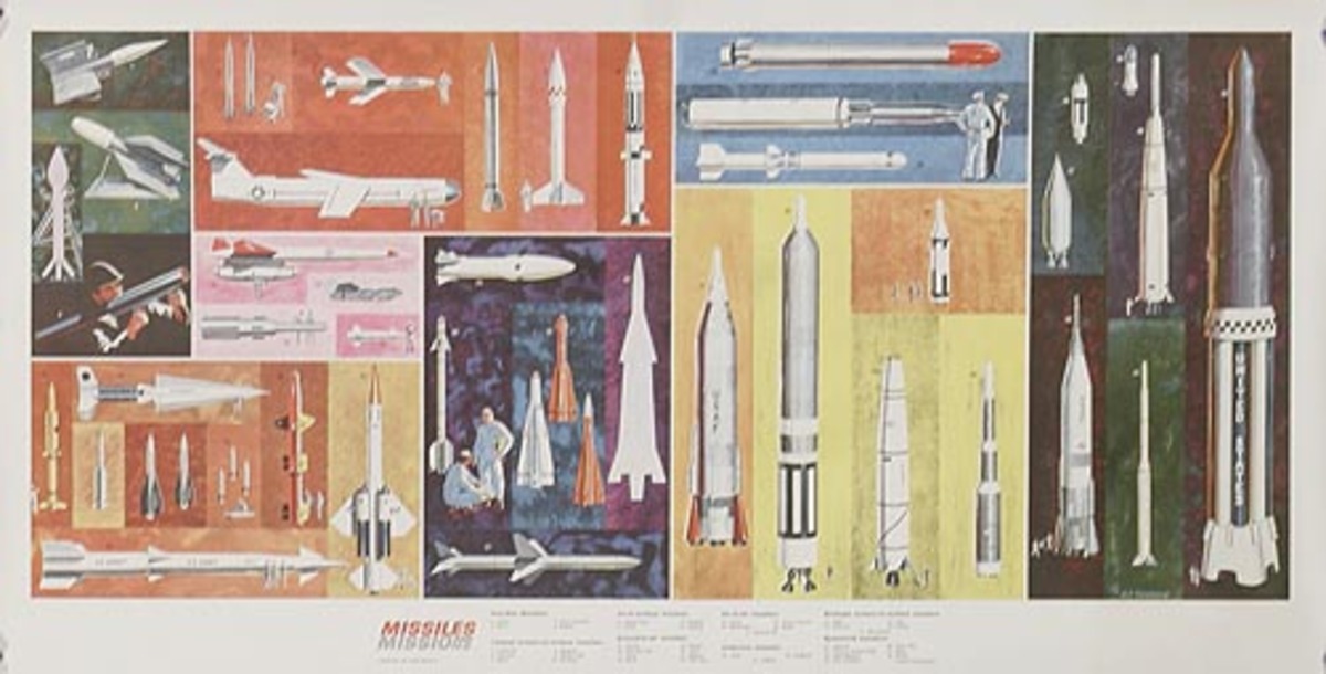 Missiles Original Military Space Hisyory Poster
