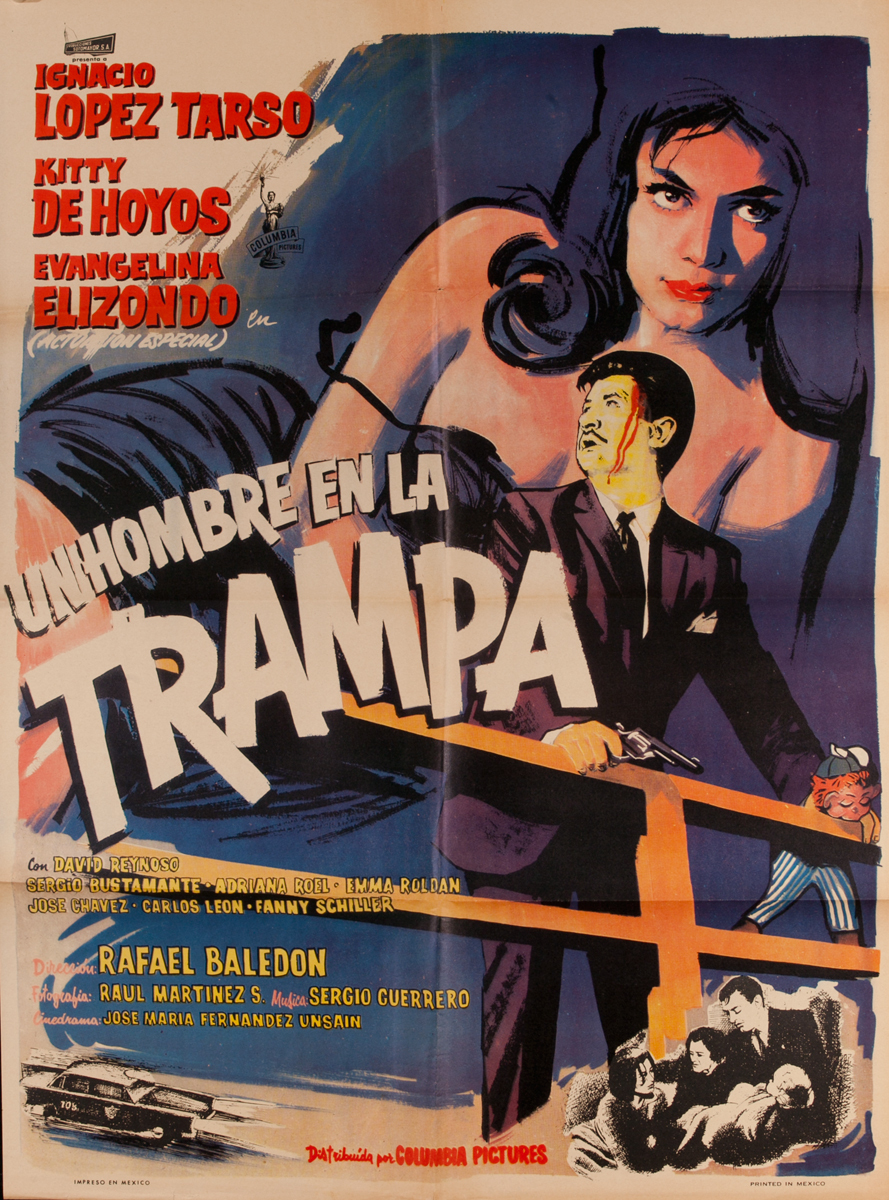 Un Homber en la Trampa, Mexican 1 Sheet Movie Poster, A Man in the Trap