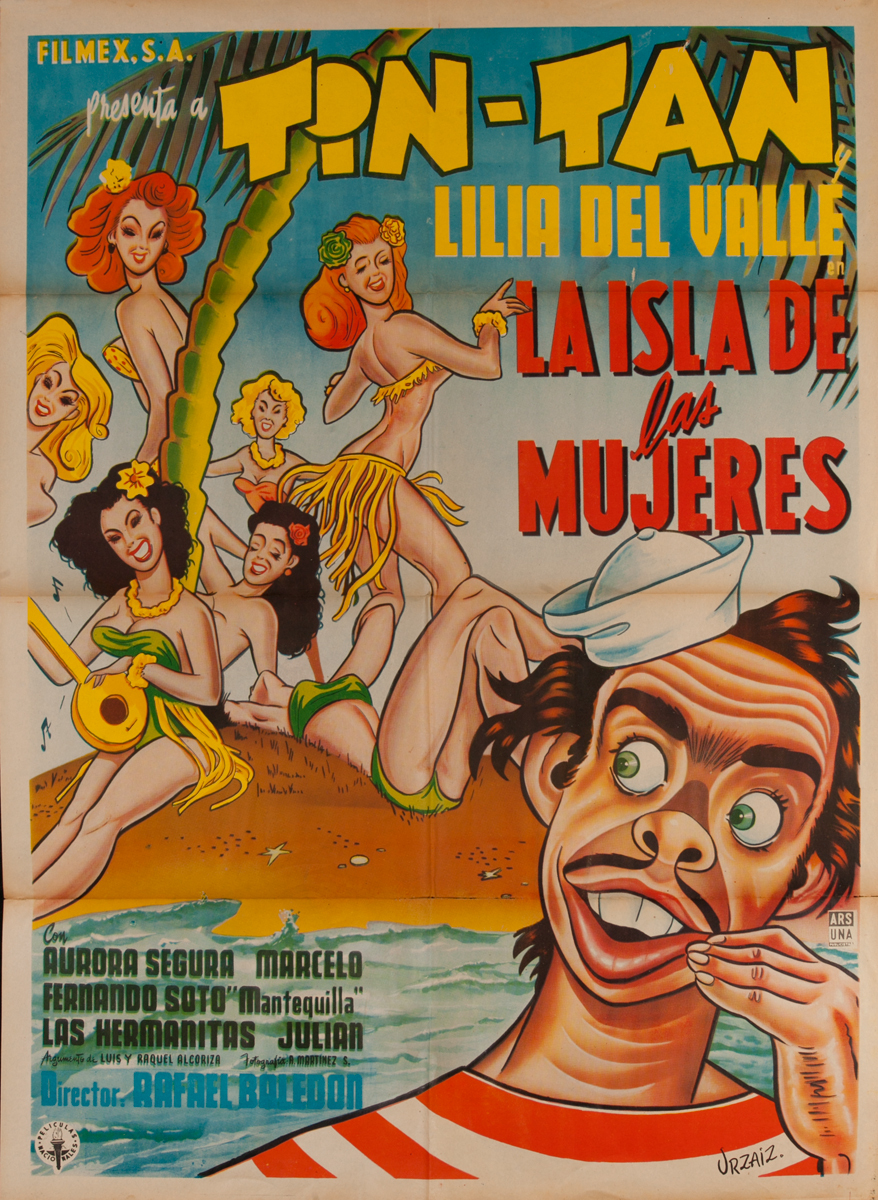 La Isla de las Mujeres, Mexican 1 Sheet Movie Poster