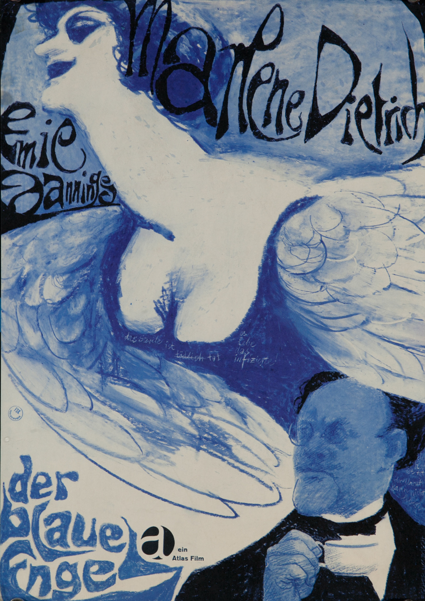 Der Blaue Engel, The Blue Angel German Re-release Movie Poster