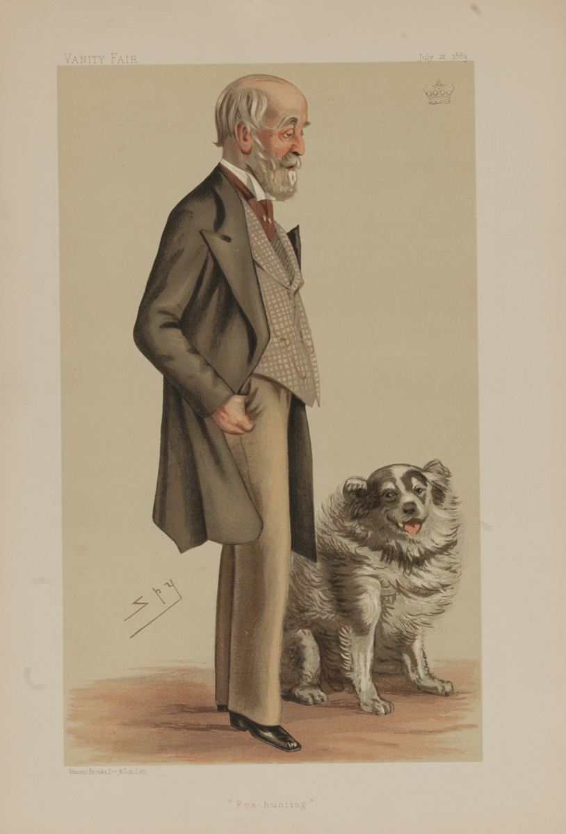 Fox hunting, Vanity Fair Caricature Lithograph by Spy, Lord Gardner