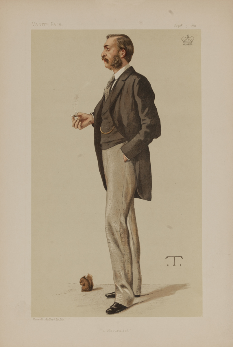 A Naturalist, Vanity Fair Caricature Lithograph, Lord Walsingham