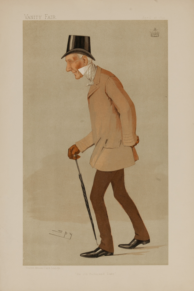 An Old Fashioned Duke, Vanity Fair Caricature Lithograph, The Duke of Somerset