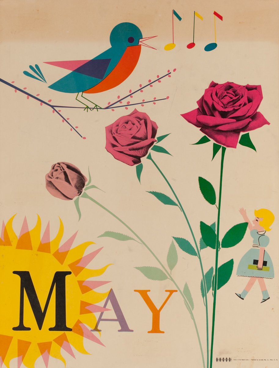 May Songbird, Color Print Holiday Poster Series, School Print