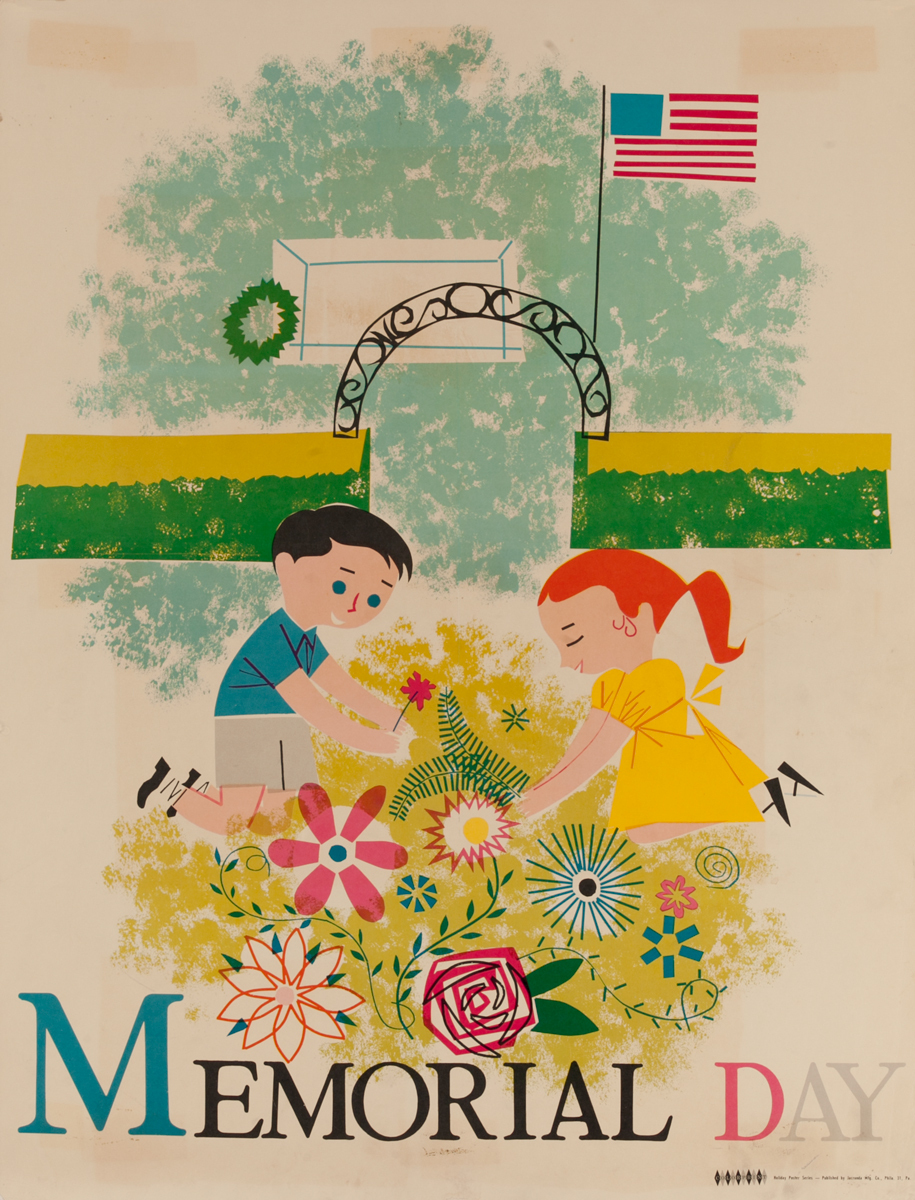Memorial Day, Color Print Holiday Poster Series, School Print