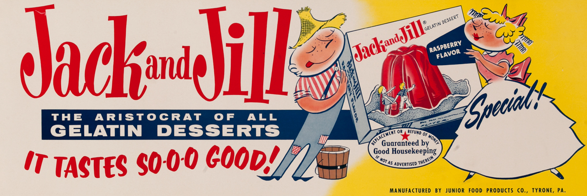 Jack and Jill Jello Advertising Poster