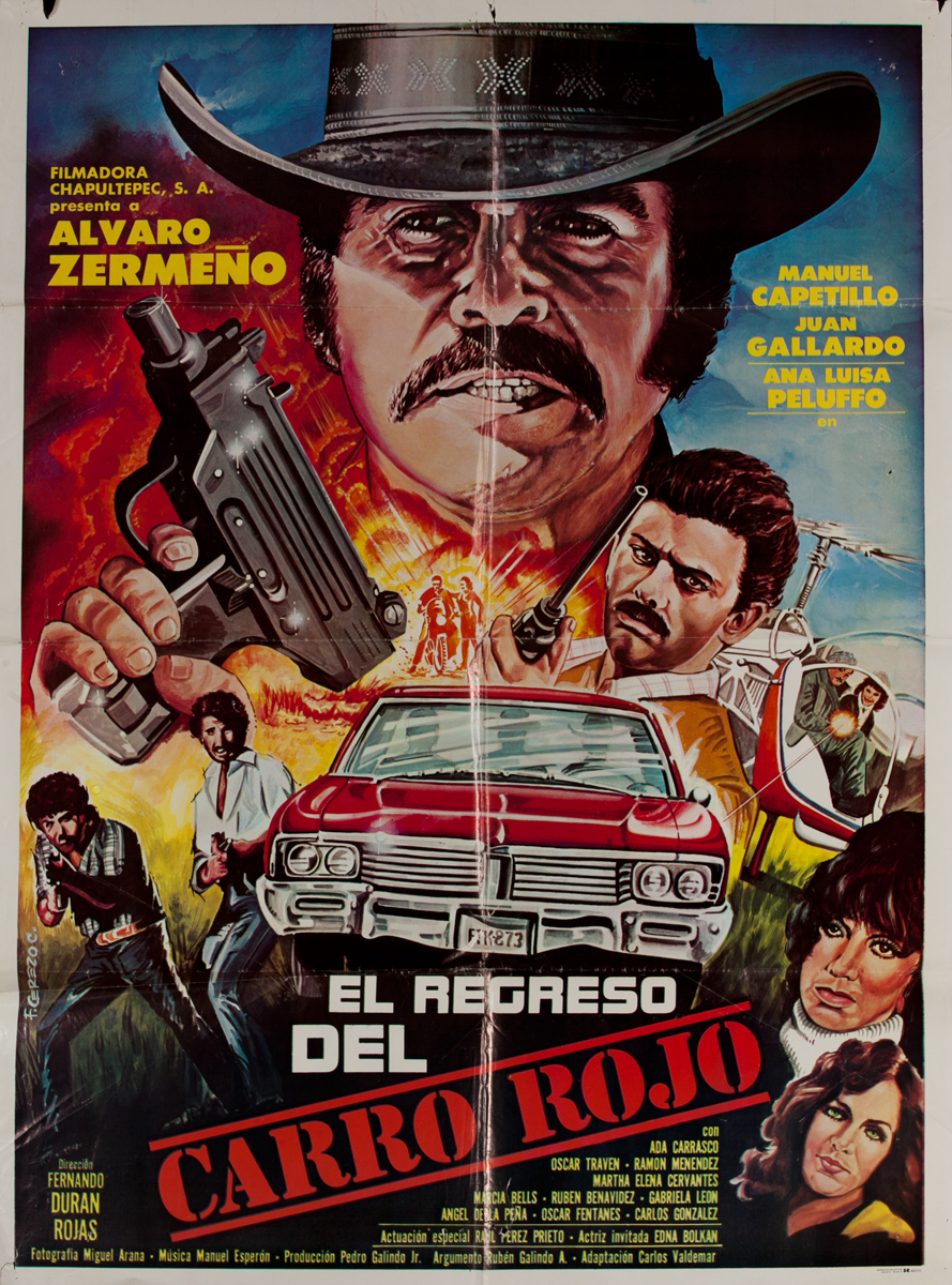 El Regreso del Carro Rojo, Mexican Movie Poster