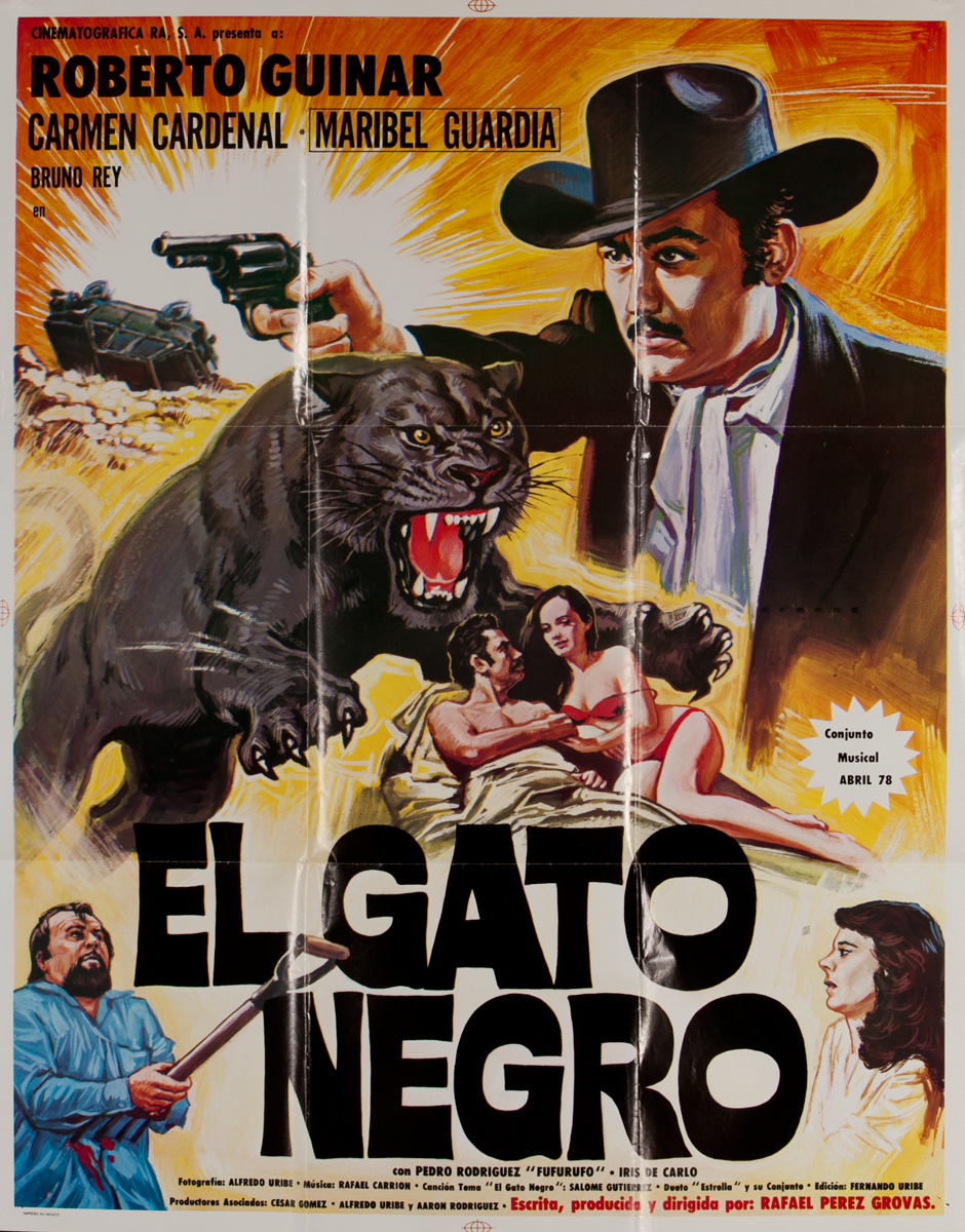 El Gato Negro, Mexican Movie Poster, The Black Cat