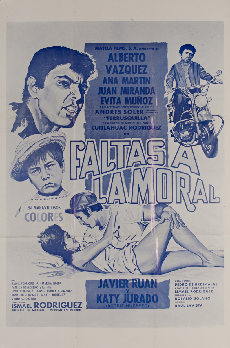 Faltas A La Moral, Mexican Movie Poster, Indecency