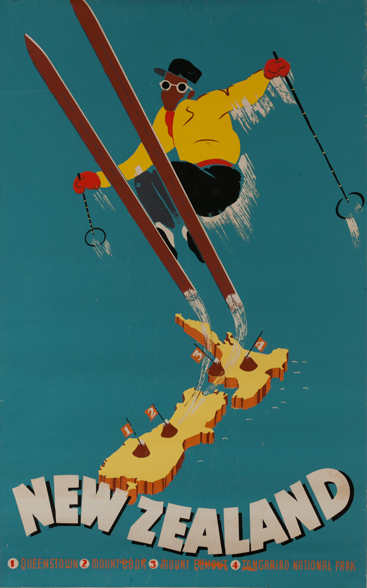 New Zealand Ski Poster