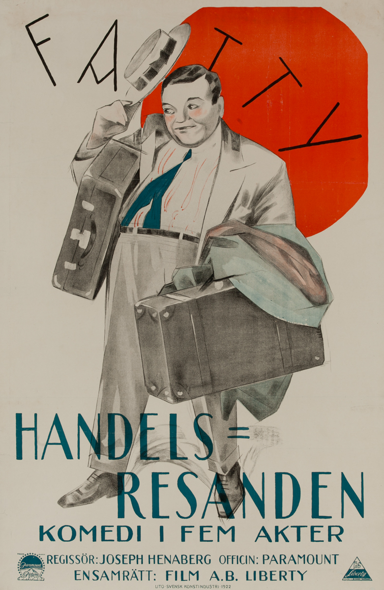 Handels Resanden Komedi I Fem Akter, Swedish Movie Poster