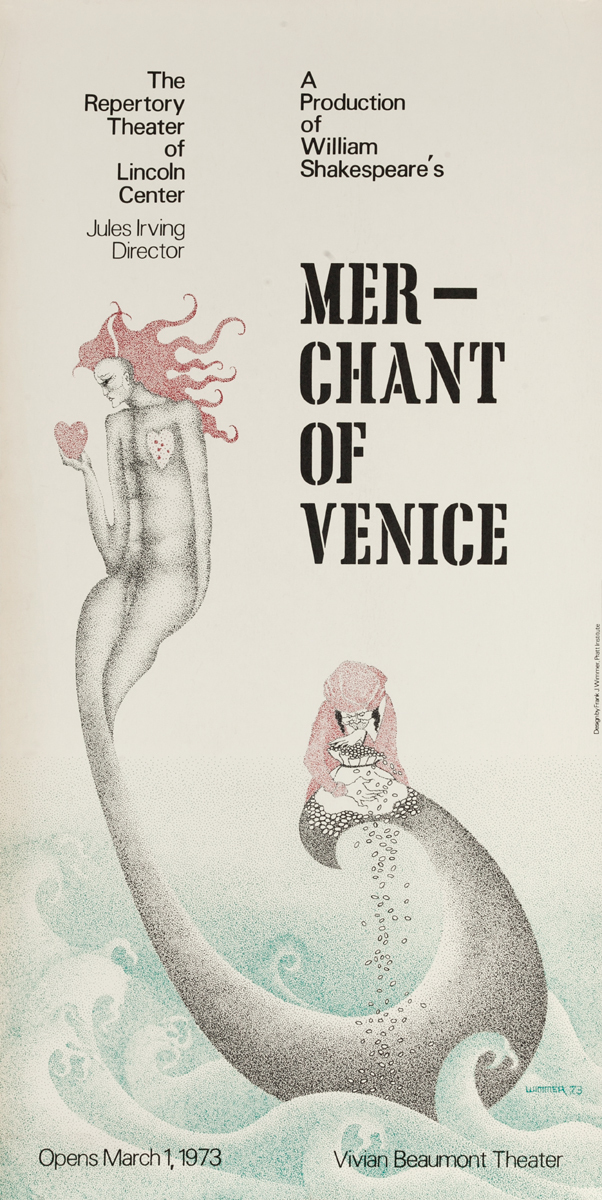 Merchant of Venice The Repertory Theater of Lincoln Center Poster, large size