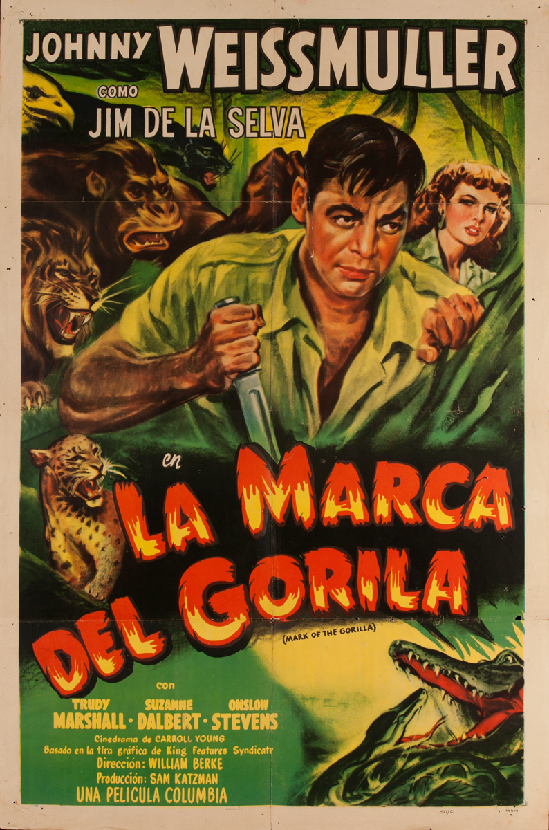 La Marca Del Gorila, Mexican Movie Poster, Mark of the Gorilla