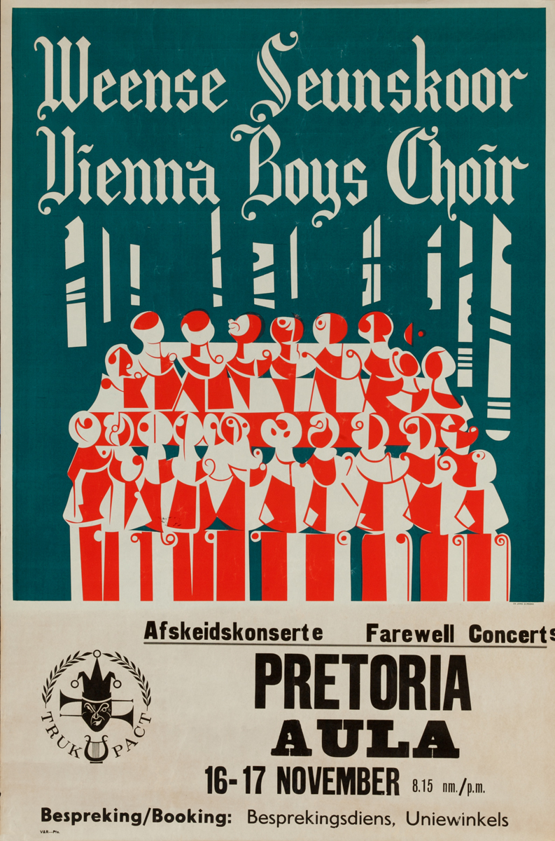 Vienna Boys Choir, Pretoria South African Concert Poster