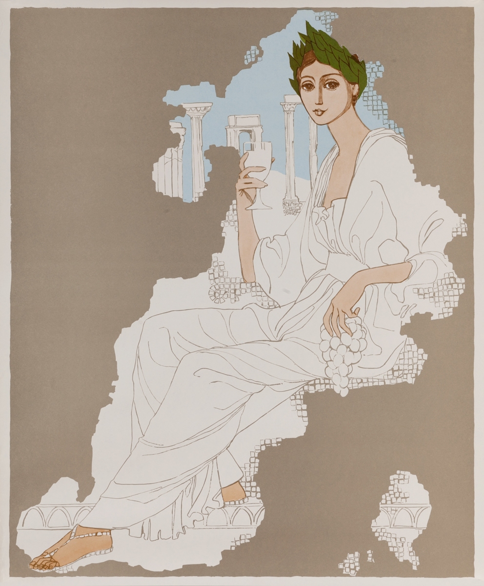 Greek Columns, 1966 Perennial Woman Calendar