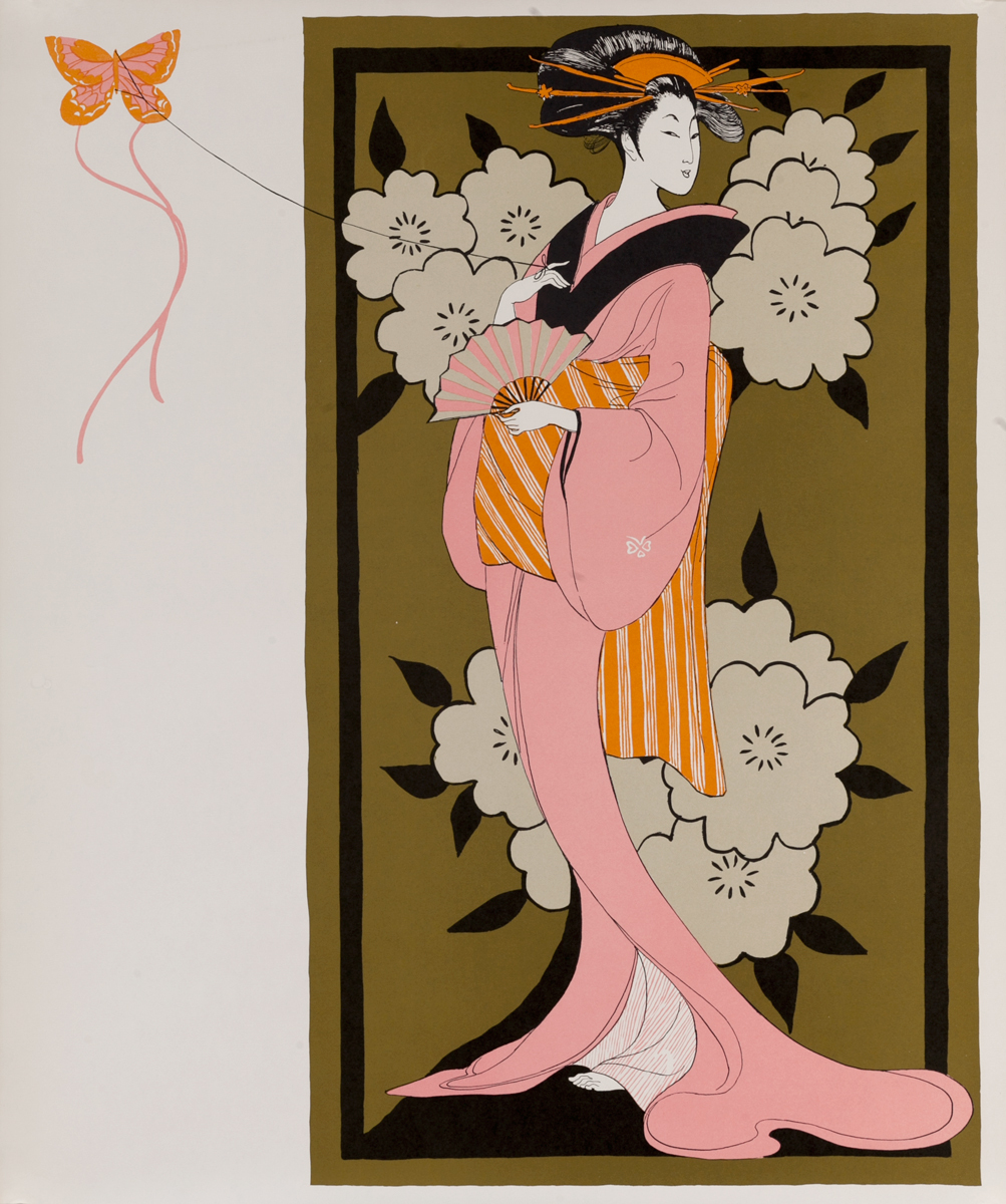Japanese Kite and Kimono, 1966 Perennial Woman Calendar
