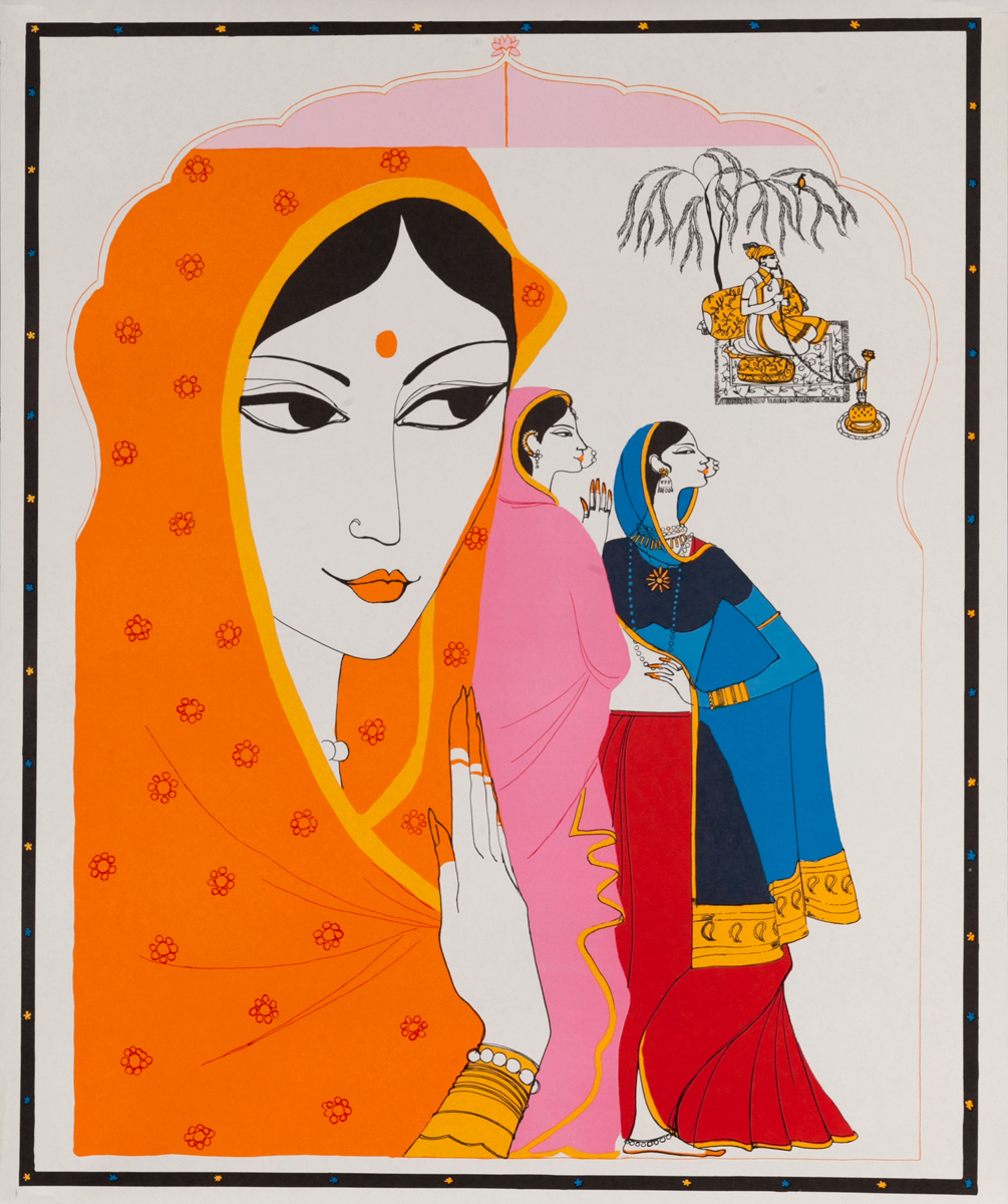 Indian Sari, 1966 Perennial Woman Calendar