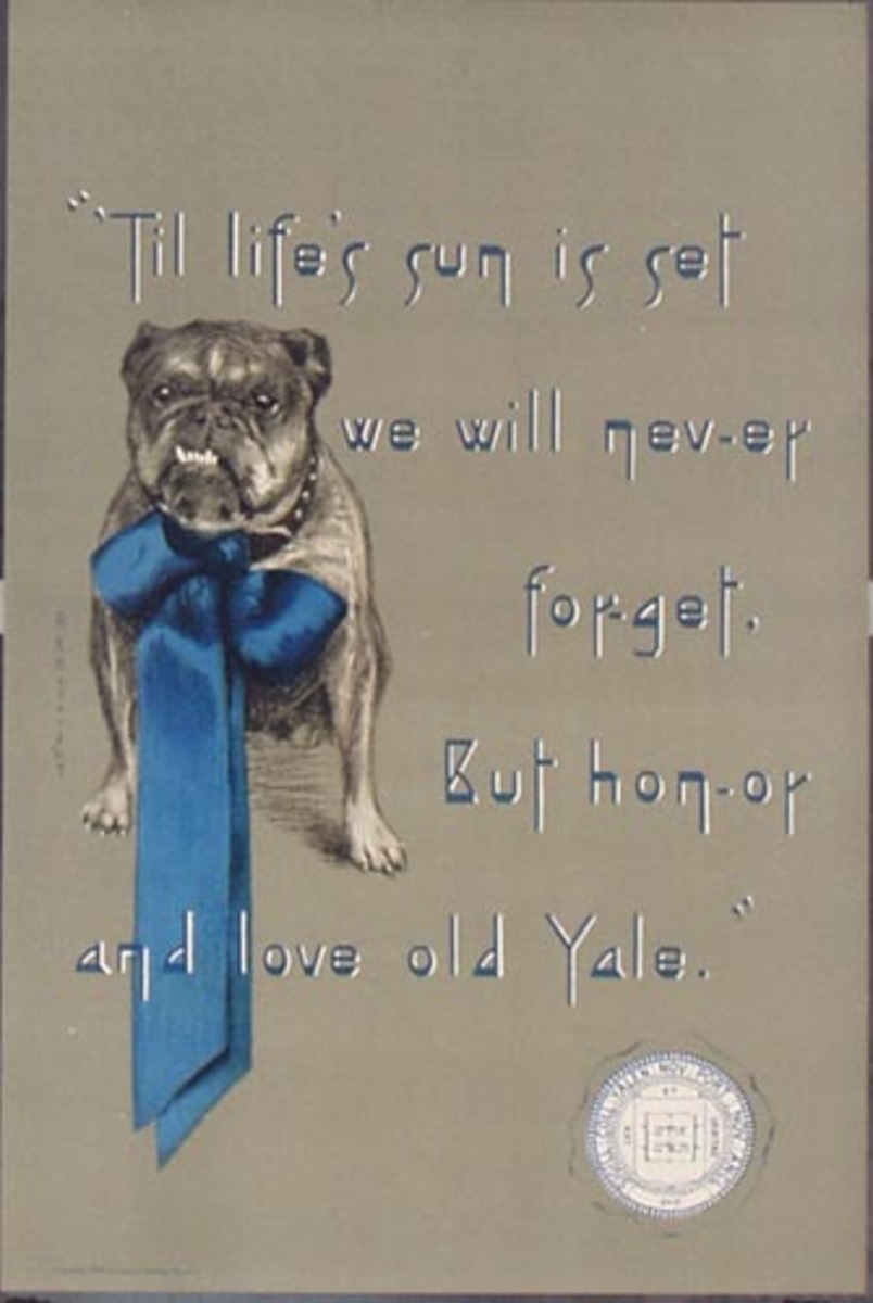 Original Yale University Vintage Poster