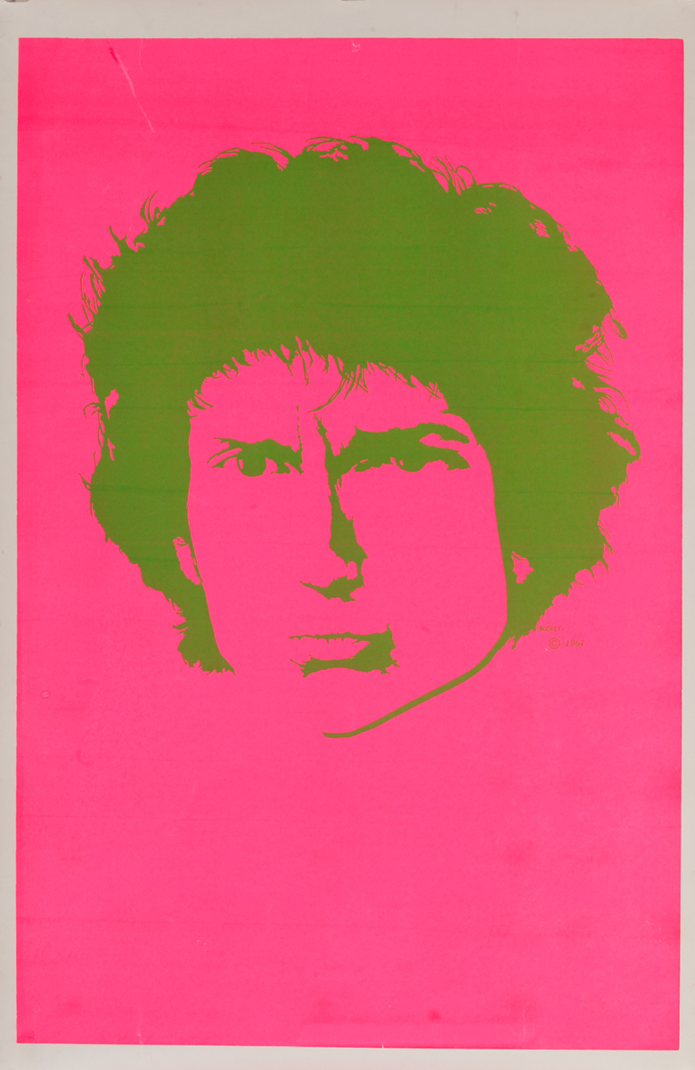 Bob Dylan Blacklight Poster