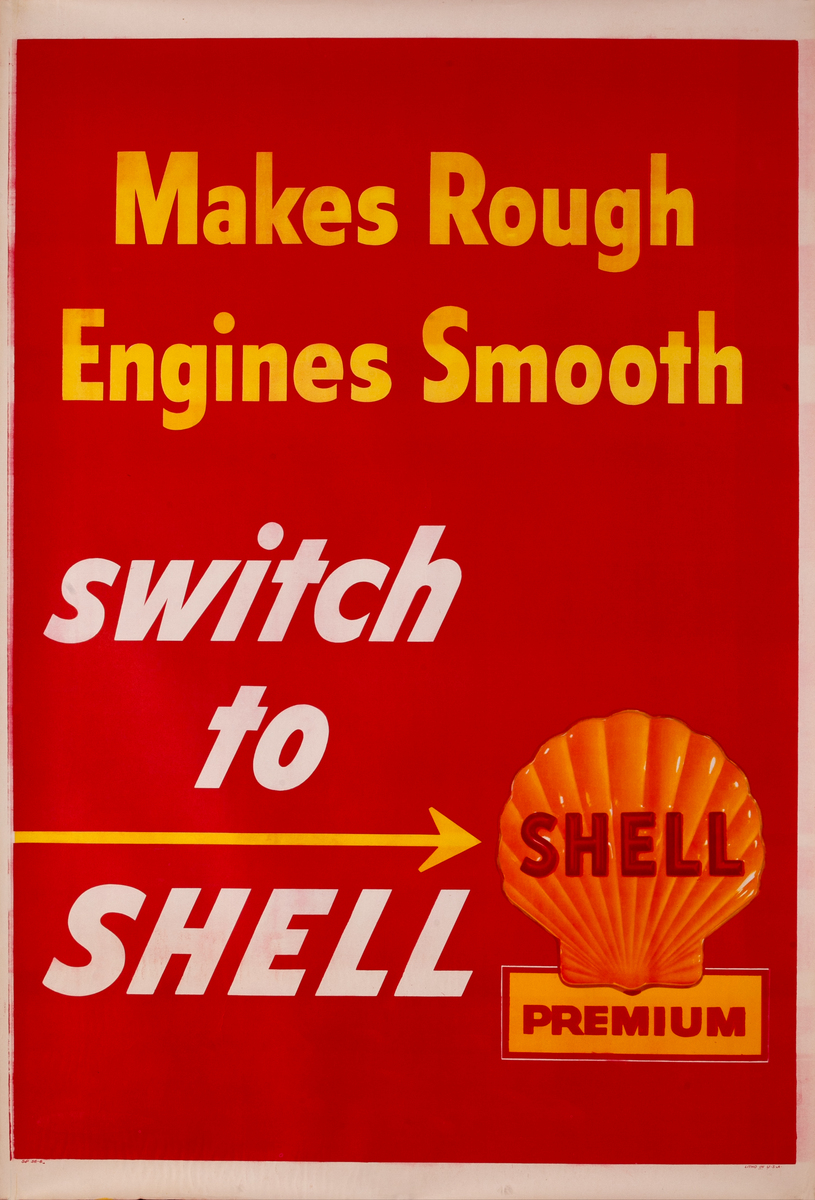Original Shell Oil Advertising Poster Switch To Shell