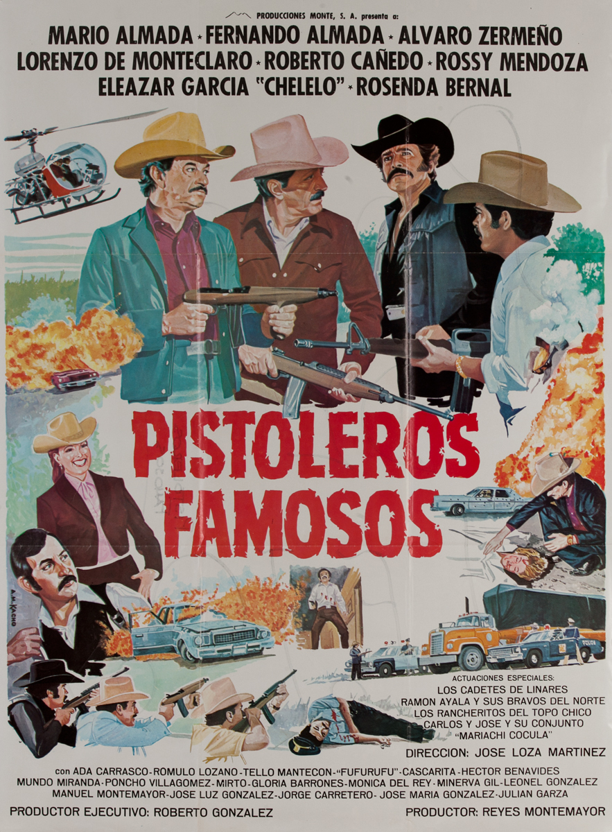 Pistoleros Famosos, Mexican Movie Poster
