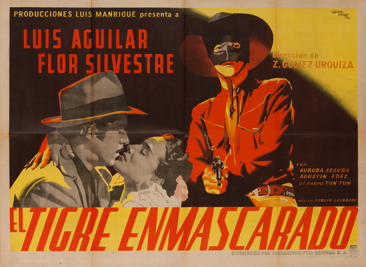 El Tigre Enmascarado, Mexican Movie Poster | David Pollack Vintage Posters