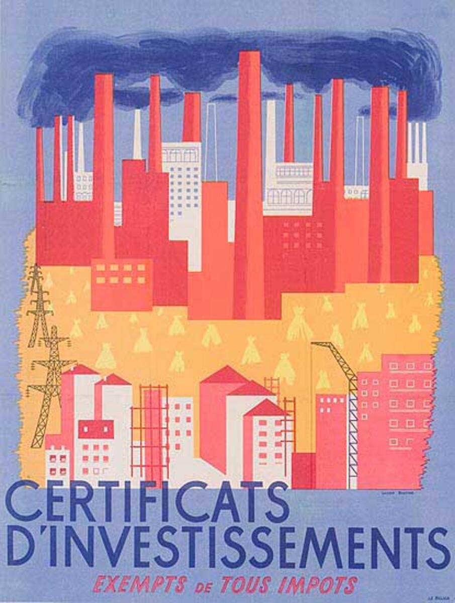French Certificates of Investment Original Advertising Poster