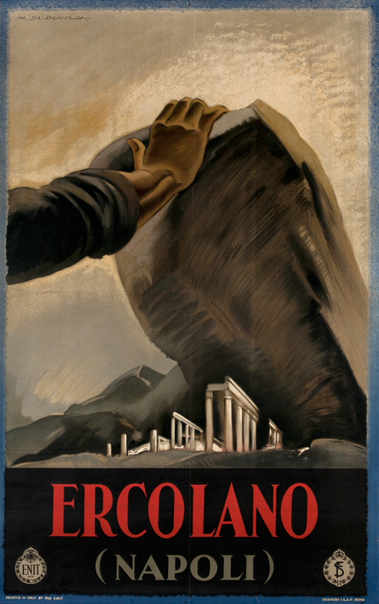 Ercolano, Napoli, Italian ENIT Travel Poster