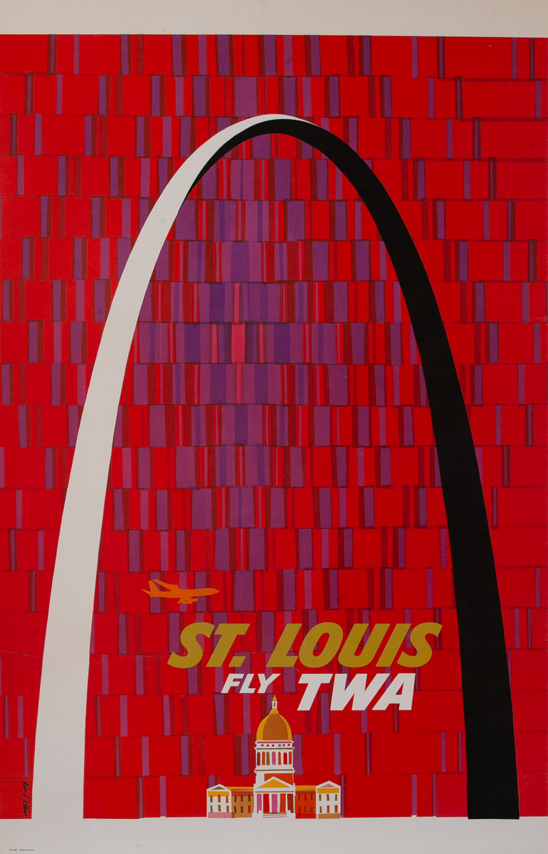 Fly TWA, St Louis Arch Travel Poster