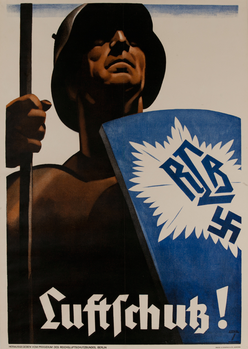 Luftschutz!, German WWII Poster Air Raid!