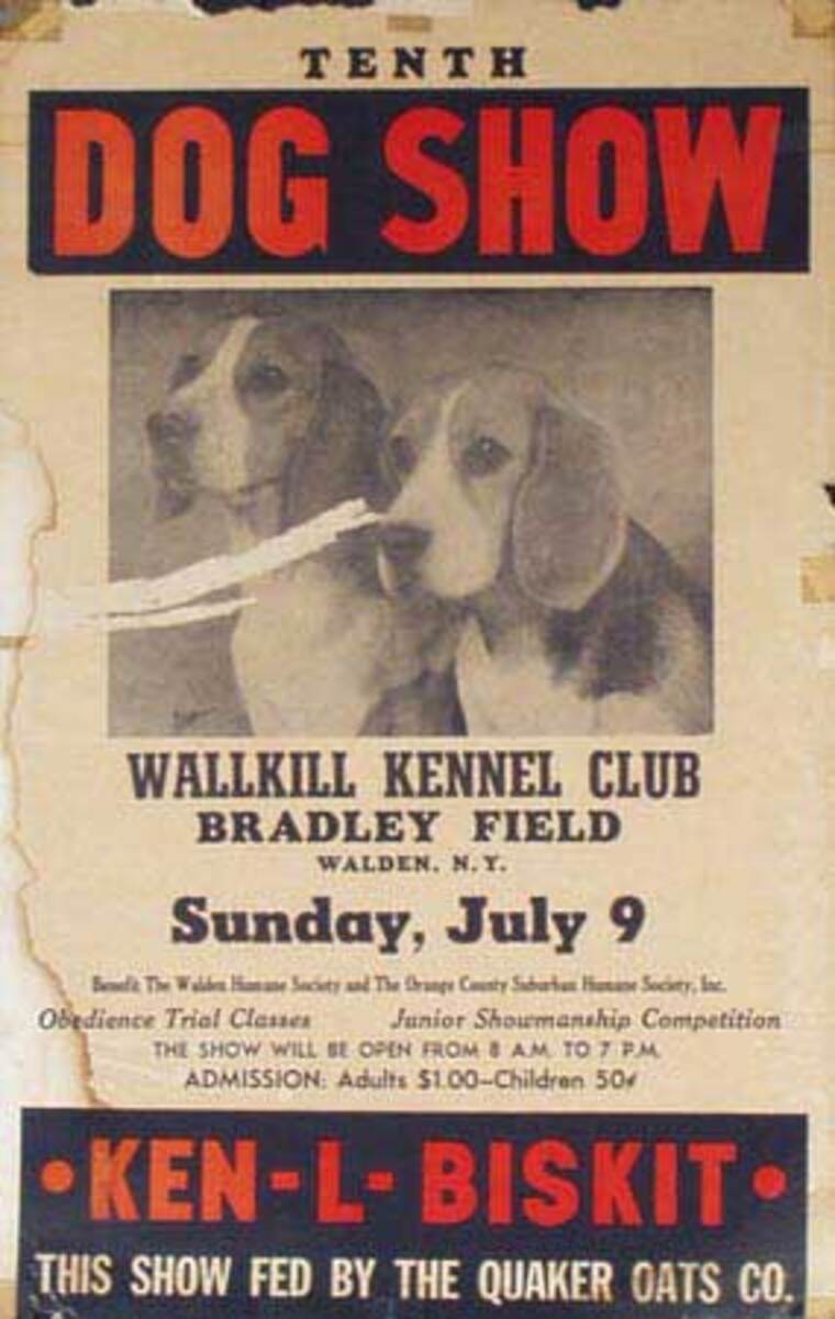 Tenth Wallkill Kennel Club Dog Show Poster Beagles